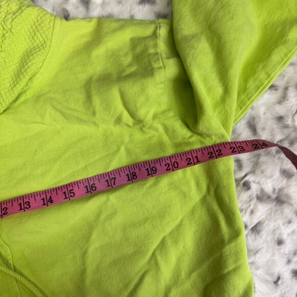 Wek hoodie sweater neon green lime boho turtle neck style pull over bohemian - Picture 7 of 10